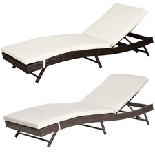 Outsunny Adjustable Rattan
