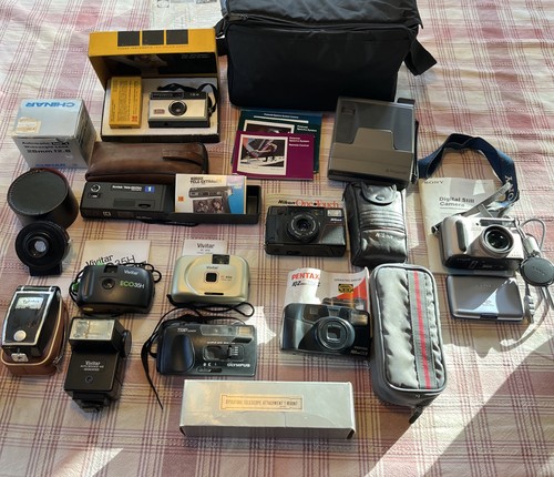 Large vintage camera lot - vintage,