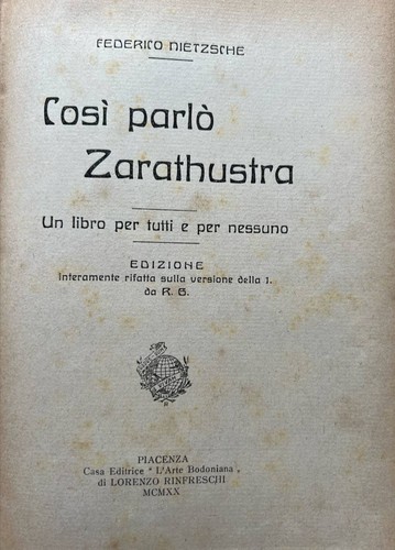 Così parlò zarathustra - così,