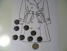 8 BOTTONI 4 FORI RESINA