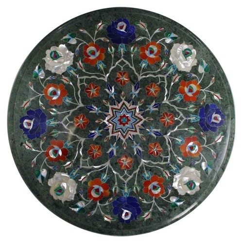 Tavolino laterale verde - 12",