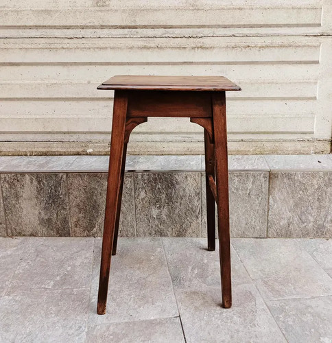 Sgabello alto legno vintage - sgabello,