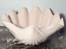 Conchiglia in ceramica rosa Ernestine- Cachepot vintage, Salerno anni '70