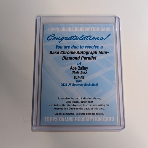 2025 bowman ace bailey rc - ace,
