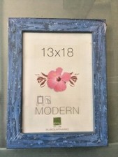 Portafoto Cornice Cornici X Foto In Legno Azzurro 13x18 Cm Muro Appoggio  Mobili