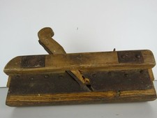vecchio ATTREZZO PIALLA PER FALEGNAME IN LEGNO E METALLO MORSA antica lavorare