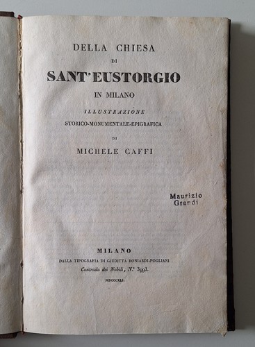 Della chiesa sant eustorgio - di, sant'eustorgio