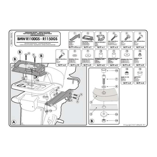 Supporto bauletto bmw - supporto,
