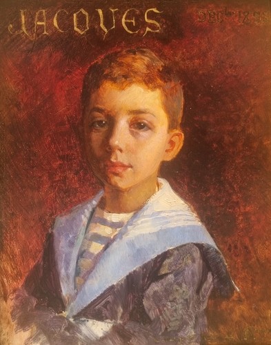 Pittura george rosso ritratto - george,