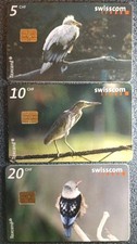 schede telefoniche CHIP USATE della Svizzera - Uccelli 