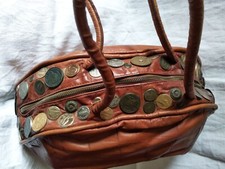 Borsa a spalla donna vintage firmata Braccialini Firenze vera pelle 37x20x18 cm.