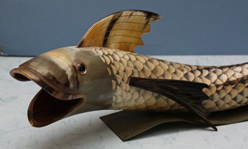 Scultura corno bue pesce - corno,