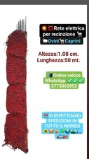 Rete elettrica Euro-Netz da 1.08cmx50mt lunga per ovini,caprini,bovini,equini