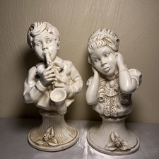 Coppia statue vintage ragazzo
