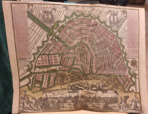 Mappa antica amsterdam - di, inc