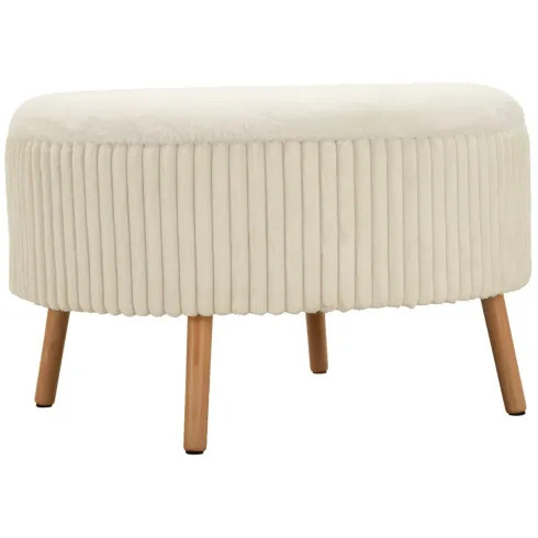 Pouf rotondo bianco 83x83 - bianco, cm