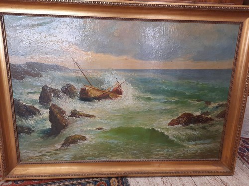 Dipinto olio tela - olio, su