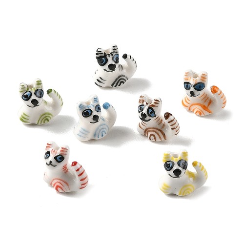 7pz perline gatto multicolore - gatto,