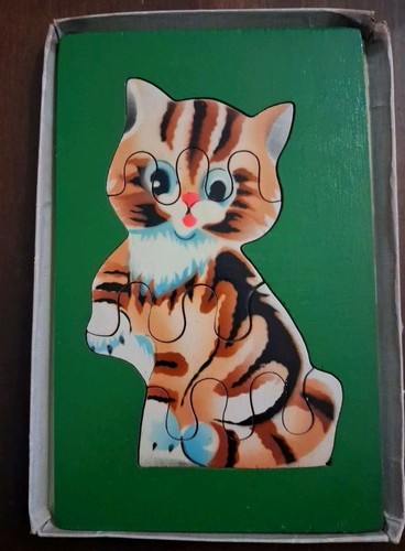 Gatto puzzle legno vintage - puzzle,