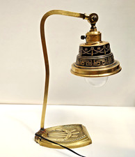 lampada da tavolo, con  base in ottone attr. Charles Schneider Francia 1930