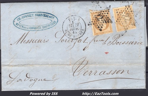 France 21x2 sur lettre - n°21x2,