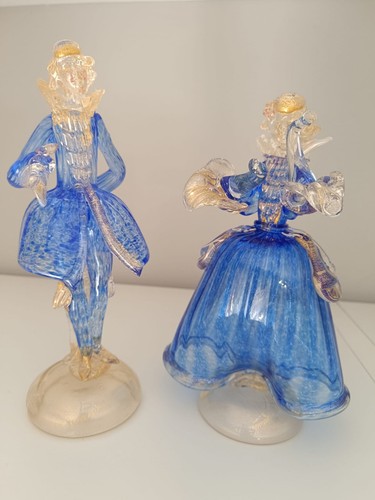Coppia figurine vetro murano - figurine,