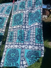 2 tende vintage anni 60 70 blu