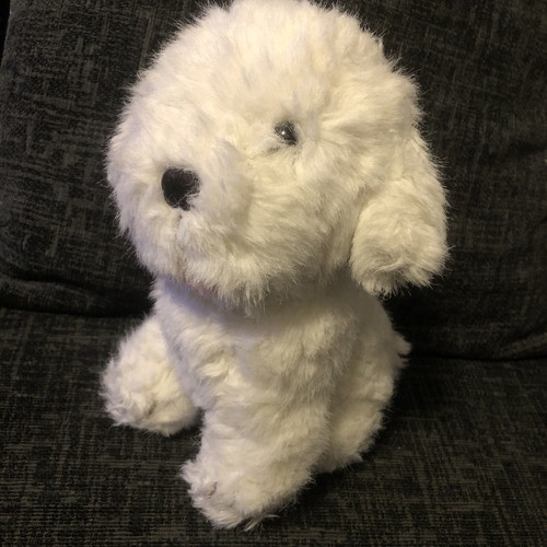 Peluche cane bianco vintage