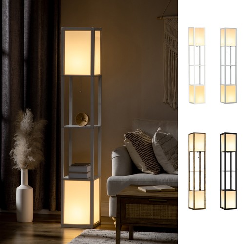 Floor lamp with shelves - with,