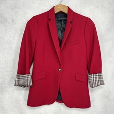 Blazer Zara rosso waffle