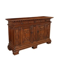 Credenza Antica Reggio Emilia Italia Fine '600 Legno di Noce Intagliato