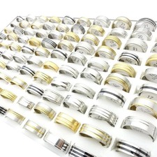 50pz anelli fascia acciaio - 50pz,