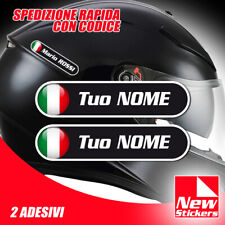 2 ADESIVI NOME personalizzato MOTO casco tricolore ITALIA auto #2
