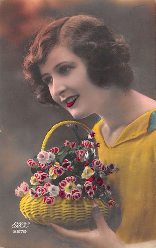 Cartolina postcard donna - -,
