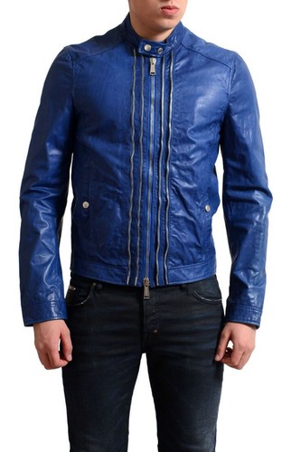 Dsquared2 giacca moto uomo blu - dsquared2,