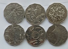 Australian 50 Cent Coins.(6