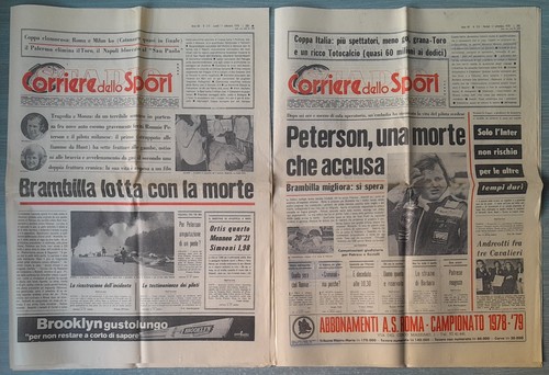 Giornali formula tragedia - tragedia, gp