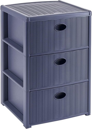 Cassettiera blu cassetti - blu, 3