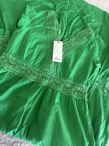 Vestido verde con encaje talla - vestido,