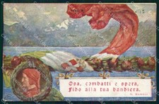 WWI WW1 Patriottismo Comitato Verbanese Dante Tricolore Mameli cartolina KF4960