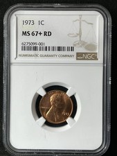 1973 1C RD Lincoln Memorial un centesimo NGC MS67+RD 6275099-001