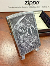 Zippo Windproof Lighter SONS OF ANARCHY REAPER Street Chrome 2020 NEW IN BOX
