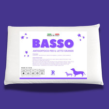 - Cuscino Antisoffoco per Bambini BASSO 50X80 Altezza 5Cm per Letto Grande. Guan