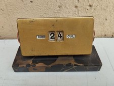 CALENDARIO PERPETUO VINTAGE DA APPOGGIO IN TEDESCO BASE IN MARMO PICCOLI DIFETTI