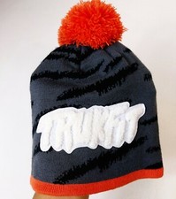 Truckfit mens 100% authentic gray multicolor Beanie skully  embroidered one size