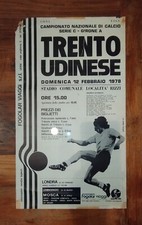 CAMPIONATO CALCIO SERIE C 1977/78 LOCANDINA UDINESE TRENTO FEBBRAIO 1978 40X70