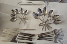 Meoni Servizio Di posate 24 Pezzi Sambonet Acciaio +Monta Latte 