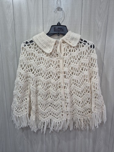 Poncho vintage bianco - fatto, a