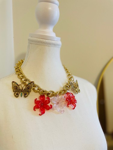 Collana donna farfalla fiore - collana,