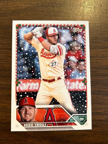 2023 topps holiday mike - topps, trout